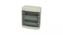 7350005, Enclosure 319x144x384mm Light Grey / Transparent Polycarbonate IP65, Fibox