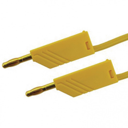 MLN 100/2.5 AU GELB / YELLOW, Test lead diam. 4 mm Yellow 100 cm 2.5 mm2 CAT I, SKS Kontakttechnik