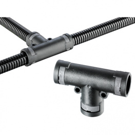 BVTR-484848, T piece fitting black 3 x NW48, PMA AG (Cable protection)