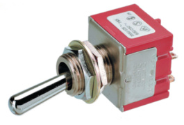 P2022B, Miniature Toggle Switch, On-On, Soldering lugs, NKK Switches (NIKKAI, Nihon)