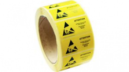 RND 600-00082, ESD Caution Labels Self-Adhesive 1000 pcs Yellow, RND Lab