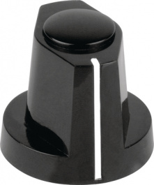 352.61, Plastic wing knob with line black 11 mm, Mentor