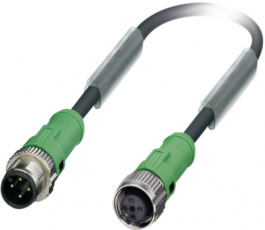 SAC-4P-MS/ 1,5-PUR/FS SCO, Sensor cable M12 Plug M12 Socket 1.5 m, Phoenix Contact