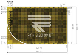 RE120-LF, Laboratory card FR4 epoxy heat tin-plated, Roth Elektronik