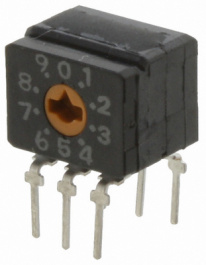 A6CV-10R, PCB coding switch BCD 10, Omron