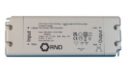 RND 500-00027, LED Driver, Triac Dimmable CV, 30W 2.5A 12V IP20, RND power