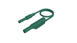 MAL S WS-B 25/2,5 GREEN, Test Lead, Plug, 4 mm - Socket, 4 mm, Green, Nickel-Plated Brass, 250mm, Hirschmann