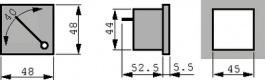 48DA,10A DC, Аналоговые дисплей 48 x 48 mm 10 ADC, GANZ KK Ltd