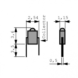 SFH 305-2/3, IR phototransistor, Osram Opto Semiconductors