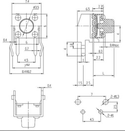 RND 210-00256, PCB Tactile Switch, 50 mA, 12 VDC, RND Components