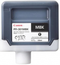 PFI-301MBK, Картридж с чернилами PFI-301MBK черный матовый, CANON