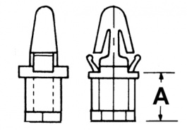 CS-19 [100 шт], Spacer bolt 19.1 mm PU=100 ST, Kai Suh Suh (KSS)