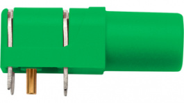 SWEB 8094 AU / GN, Angled Safety Socket diam. 4 mm green CAT III N/, Schutzinger