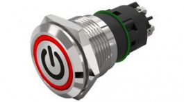 82-5152.2113.B002, Illuminated Pushbutton 1CO, IP65/IP67, LED, Red, Maintained Function, EAO