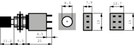 MB2065SS4W01, Miniature Pushbutton Switch, NKK Switches (NIKKAI, Nihon)