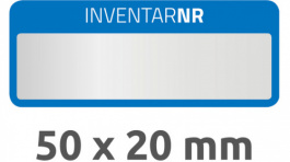 6906, Inventory Labels, 10 sheets/50 labels, 50 x 20 mm, Silver / Blue, Zweckform
