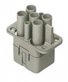 CQF 04/2, CQ , 4 poles + earth, female insert, for female contacts 40A and 10A, ILME