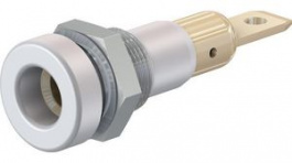 23.0190-29, Panel Mount Socket \x1a4mm White 25A 30V Gold-Plated, Staubli (former Multi-Contact )