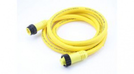 1300100873, Mini-Change A-Size Double-Ended Cordset 4 Poles Male (Straight) to Female (Straight) 16 AWG Yellow TPE 10m (32.81'), Molex