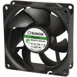 ME80251V1-000U-A99, Вентилятор: DC; осевой; 12ВDC; 80x80x25мм; 69,7м3/ч; 33дБА; Vapo, Sunon