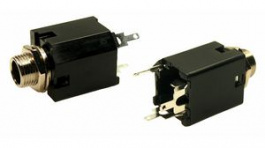 FM6703, Phone Audio Connector Jack, Vertical, 6.35 mm, 3 Poles, Cliff