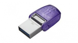 DTDUO3CG3/256GB, USB Stick, DataTraveler microDuo 3C, 256GB, USB 3.1, Silver/Purple, Kingston