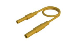 934044103, Test Lead, Nickel-Plated Brass, 250mm, Yellow, Hirschmann