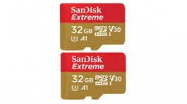 SDSQXAF-032G-GN6AT, Memory Card for Action Cameras, Pack of 2 32GB, microSDHC, 100MB/s, 60MB/s, Sandisk
