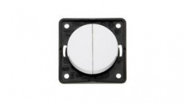 936752509, Wall Push-Button Switch Glossy INTEGRO 2x OFF-(ON) Flush Mount 10A 250V White, Berker