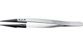 2ASVR.SA.1, Plastic Replaceable Tip Tweezers Stainless Steel Straight/Flat/Round 130mm, Ideal-Tek