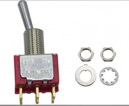 RND 210-00442, Miniature Toggle Switch, On-None-On, Soldering Lugs, RND Components