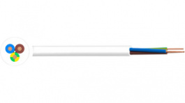 RND 475-00025 [50 м], Mains cable&nbsp;&nbsp; 2 x1 mm2 Copper Unshielded , 300/500 V White, RND Cable
