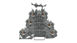 2202-3231, Terminal Block, L/L/L, Cage Clamp, 6 Poles, 500V, 22A, 1 ... 2.5mm², Grey, Wago