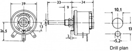 22/40G 4K0, Rheostat 4 kOhm +- 10 % 30 W, Danotherm