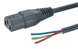 6900-16.60, Device cable 3-pin, open on mains side IEC-320-C13 Open 2.5 alias G40-H05VVF3G1,00-C13, Feller Aut