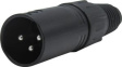 RND 205-00920 XLR Connector Black Plug 3 Poles