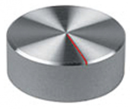 522.611, Rotary knob with line aluminium 20 mm, Mentor
