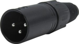 RND 205-00920, XLR Connector Black Plug 3 Poles, RND Connect