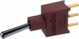 1B13-NF4PCAE, Miniature Toggle Switch, On-Off-On, Soldering Pins, Straight, Eledis