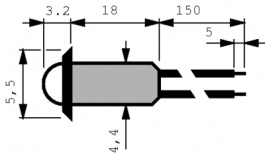 MD-325W/2, LED Indicator white 12...14 VDC, Oshino Lamps