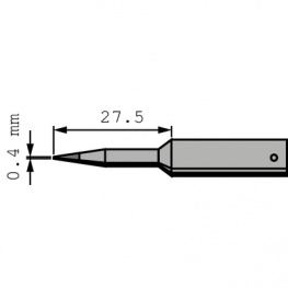 832UDLF, Soldering tip Pencil-point, extra long, Ersa