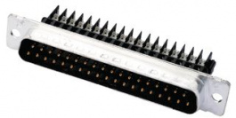 1-745498-5, 37 HDE MS PLUG 22-26 LEAD FREE D Subminiature Connector 37 Contact(s) Male 0.109 inch Pitch IDC Terminal Hole .115-.125 Plug, TE Connectivity