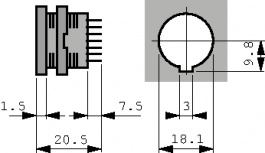 MAB 3100 S, DIN Connector, Socket, 3 Poles, 4A, 34VAC/VDC, Hirschmann