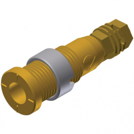 MSEB 2600 G M3 AU GELB / YELLO, Safety socket  diam.2mm Yellow 10A 1kV Gold-Plated, SKS Kontakttechnik
