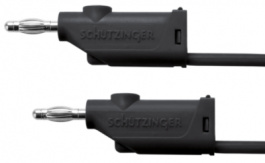 MFK 20 / 2,5 / 50 / SW, Test lead diam. 4 mm black 50 cm CAT I, Schutzinger