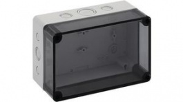 10651401, Plastic Enclosure With Metric Knockouts, 180 x 110 x 84 mm, Polystyrene, IP66, G, Spelsberg