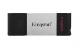 DT80/128GB, USB Stick, DataTraveler 80, 128GB, USB 3.2, Black / Grey, Kingston