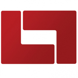 104442, Floor Corner Marks, L-shaped PU=1 PAK, Brady