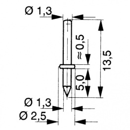 80-1491-21/9030, Pin terminal 1.3 mm, Osterrath
