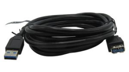 RND 765-00087, USB 3.0 A Plug to USB 3.0 A Socket Cable 3m Black, RND Connect